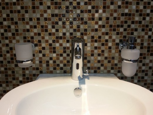 Mosaico di vetro in pietra naturale beige marrone crema ocra arancione - MOS92-1206