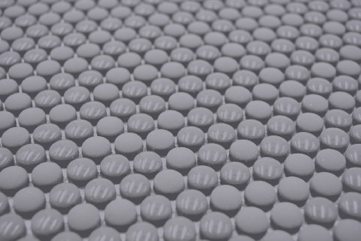 Mano modello rotondo smalto mix grigio lucido / opaco muro piastrelle backsplash cucina doccia bagno MOS140-0211_m