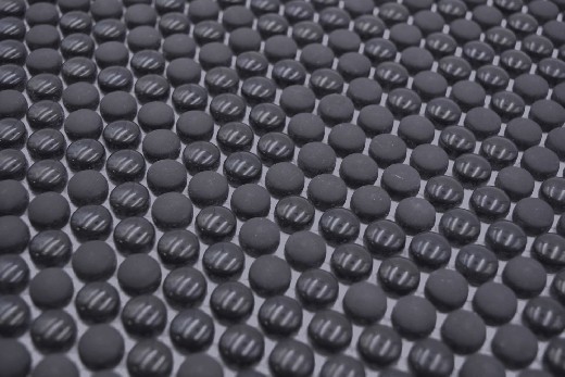 Mano modello rotondo smalto mix nero lucido / opaco muro piastrelle backsplash cucina doccia bagno MOS140-0311_m