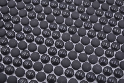 Mano modello rotondo smalto mix nero lucido / opaco muro piastrelle backsplash cucina doccia bagno MOS140-0311_m