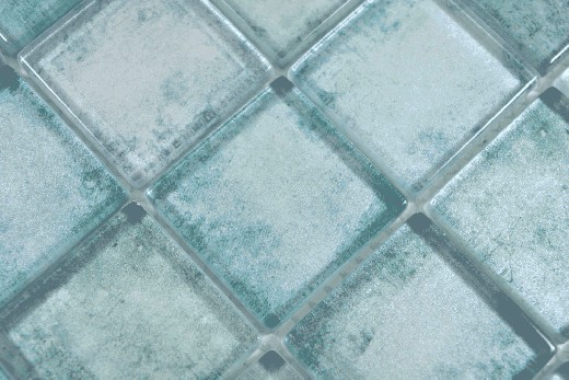 Mano modello quadrato vetro mosaico Crystal mix verde parete piastrelle backsplash cucina doccia bagno MOS88-0050_m