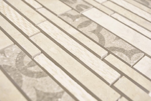 Campione a mano marmo composito/ceramica mix beige 2F piastrelle parete backsplash cucina doccia bagno MOS180-A0127B_m