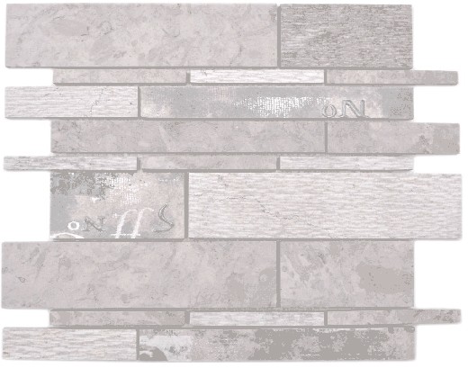 Mano modello composito marmo / ceramica mix grigio / colore 2F parete piastrelle backsplash cucina doccia bagno MOS180-C07STG_m