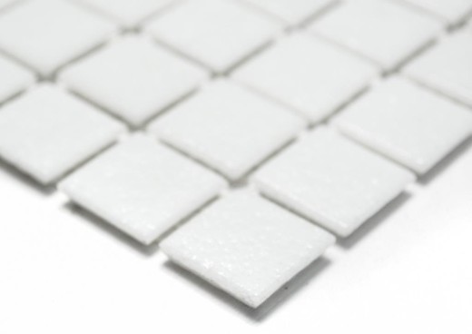 Campione a mano di mosaico in vetro bianco MOS50-0101_m