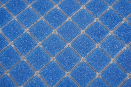 Piastrella di mosaico per piscina mosaico di vetro blu cobalto incollata su carta - MOS200-A15-P