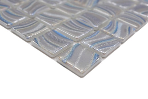 Piastrella di mosaico piscina mosaico piscina argento blu oro turchese accenti doccia parete SPAGNA MOS220-78254U