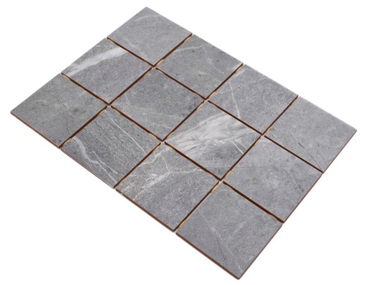 Ceramico mosaico grigio antracite opaco effetto pietra Piastrella MOS22-BH172_f | 10 tessere di mosaico