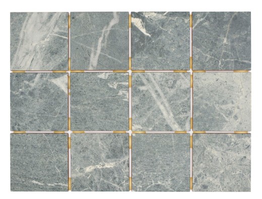Mosaico ceramico grigio-verde effetto pietra opaca Piastrella MOS22-BH395_f | 10 tessere di mosaico
