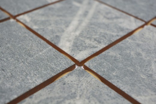 Mosaico ceramico grigio-verde effetto pietra opaca Piastrella MOS22-BH395_f | 10 tessere di mosaico