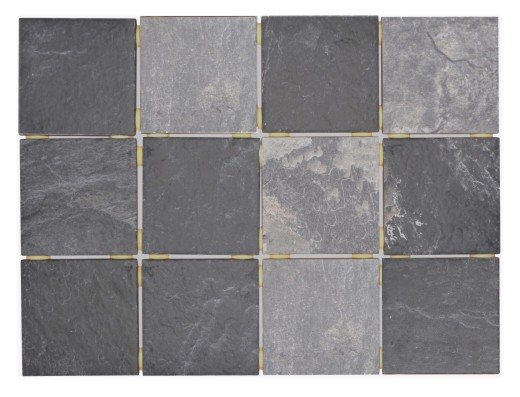 Ceramico mosaico Grigio Antracite Nero Opaco Effetto Pietra Piastrella MOS22-BH493_f | 10 tessere di mosaico