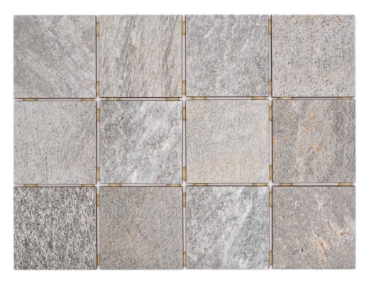 Keramikmosaik Crema Grigio Antracite Opaco effetto Pietra Piastrella MOS22-BH957_f | 10 tessere di mosaico