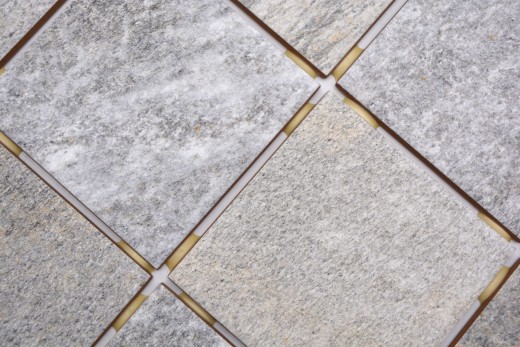 Keramikmosaik Crema Grigio Antracite Opaco effetto Pietra Piastrella MOS22-BH957_f | 10 tessere di mosaico