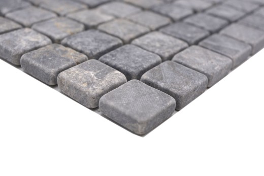 Marmo mosaico Grigio chiaro Grigio Antracite Pietra naturale Antica MOS36-TN23_f