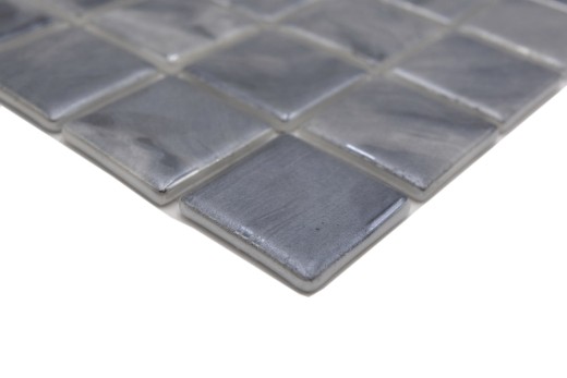 Handmuster mosaico piscina mosaico vetro tortora toni beige con tinta blu parete pavimento cucina bagno doccia - MOS220-71384U_m