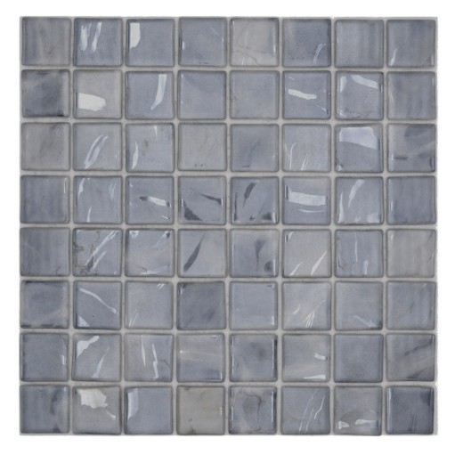 Handmuster mosaico piscina mosaico vetro tortora toni beige con tinta blu parete pavimento cucina bagno doccia - MOS220-71384U_m