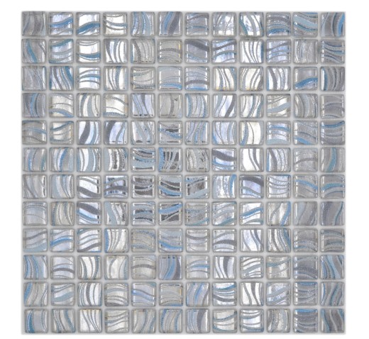 Handmuster piastrella di mosaico mosaico piscina mosaico piscina argento blu oro turchese accenti doccia parete SPAGNA - MOS220-78254U_m