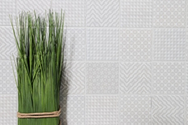 Retro vintage ART DEKO mosaico piastrelle muro ceramica grigio rivestimento cucina piastrelle bagno piastrelle WC - MOS22B-1402