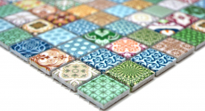 Piastrella di mosaico colorata dipinta a mano MOS18D-1616_m