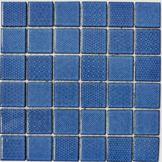 Piastrella a mosaico dipinta a mano AQUA BLUE BATH piastrella per piscina piastrella per specchio doccia piastrella per bagno MOS16-0404_m