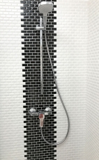Mini Metro Subway mosaico sfaccettato BIANCO piastrelle di ceramica backsplash cucina MOS26-0102