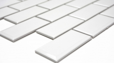Metro Subway mosaico piastrelle ceramica BIANCO backsplash cucina muro MOS26M-0101_f | 10 mosaico tappetini