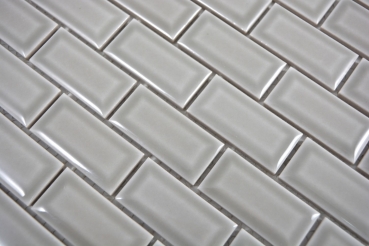 Campione a mano mini metro mosaico piastrelle ceramica backsplash pietra grigio MOS26-0204_m