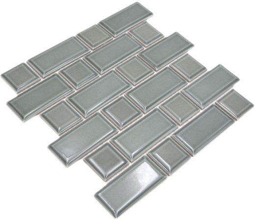 Metro Subway Tiles Facet Petrol Grey Mosaic Tile Ceramic Tile Backsplash Kitchen Wall MOS26WM-0218