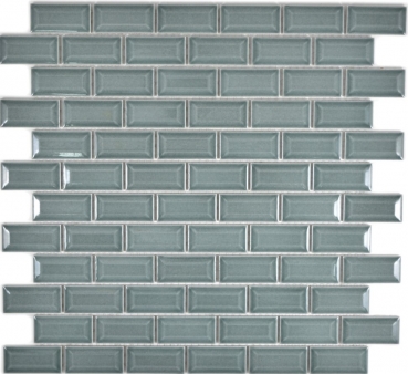 Mini Metro Subway mosaico piastrelle ceramica backsplash cucina benzina MOS26-0218_f | 10 tappetini mosaico