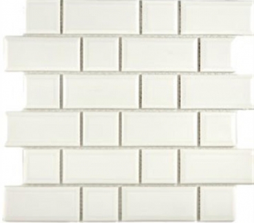 Campione a mano Metro Subway mosaico piastrelle ceramica avorio backsplash cucina MOS26-0119IM_m