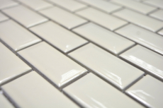 Mini Metro Subway mosaico piastrelle ceramica backsplash cucina avorio MOS26-0119CBI_f | 10 tappetini mosaico