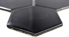 Mano modello mosaico piastrella ceramica esagono nero lucido cucina piastrella WC bagno piastrella MOS11F-0301_m