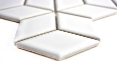 Mosaico a cubo in ceramica 3D bianco lucido piastrella da parete piastrella da bagno piastrella da cucina - MOS13OV-0101