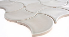 Ventaglio mosaico piastrelle ceramica pietra pastello grigio piastrelle da parete bagno piastrelle onda cucina WC - MOS13-FSW02