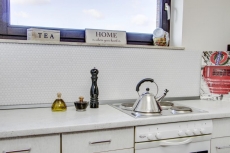 Pulsante mosaico LOOP rotondo bianco lucido parete cucina doccia BAGNO MOS10-0102