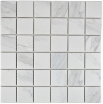 Mosaico ceramico aspetto Carrara bianco grigio bagno piastrelle backsplash cucina MOS14-0102
