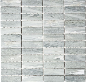 Piastrella di mosaico decorata a mano in ceramica tondini effetto pietra grigio piastrella da parete bagno MOS24-STSO23_m