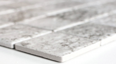 Piastrella di mosaico dipinta a mano effetto pietra naturale grigio beige texture backsplash MOS16-HWA4LG_m