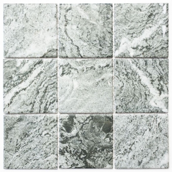 Piastrella di mosaico dipinta a mano in ceramica effetto pietra texture grigio backsplash cucina MOS22-HWA9GY_m
