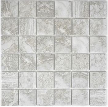 Piastrella di mosaico dipinta a mano effetto pietra naturale struttura grigia piastrella per bagno MOS16-0204_m