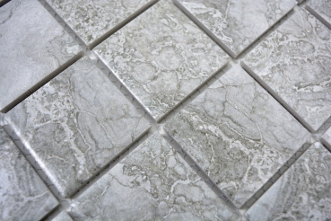Piastrella di mosaico dipinta a mano effetto pietra naturale struttura grigia piastrella per bagno MOS16-0204_m