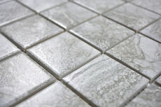 Piastrella di mosaico dipinta a mano effetto pietra naturale struttura grigia piastrella per bagno MOS16-0204_m