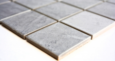 Piastrella a mosaico effetto pietra naturale struttura travertino grigio backsplash MOS16-0211_f | 10 tappetini a mosaico