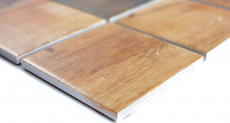 Mosaico ceramico effetto legno Vintage Wood mosaic tile brown backsplash MOS16-2004
