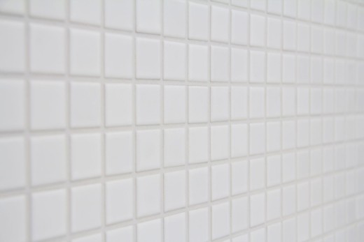 Mosaico ceramico bianco opaco per vasca da bagno Piastrella per cucina MOS18-0111