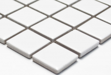Mosaico a mano in ceramica WHITE MATT piastrella da parete backsplash cucina bagno doccia MOS18-0111_m