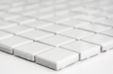 Mosaico ceramico per doccia BIANCO LUCIDO Piastrella per bagno Rivestimento per cucina MOS18D-0101_f