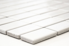 Mano modello mosaico piastrelle ceramica aste bianco lucido piastrelle backsplash cucina MOS24B-0101_m