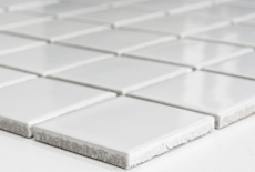 Piastrella a mosaico ceramica bianca lucida specchio parete bagno MOS16B-0101_f