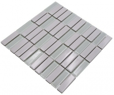 Mosaico ceramico bianco menta lucido in vetro MOS24-ST315