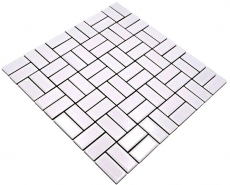 Windmühle mosaico ceramico bianco lucido piastrelle cucina piastrelle parete backsplash bagno - MOS24-CWM7WG
